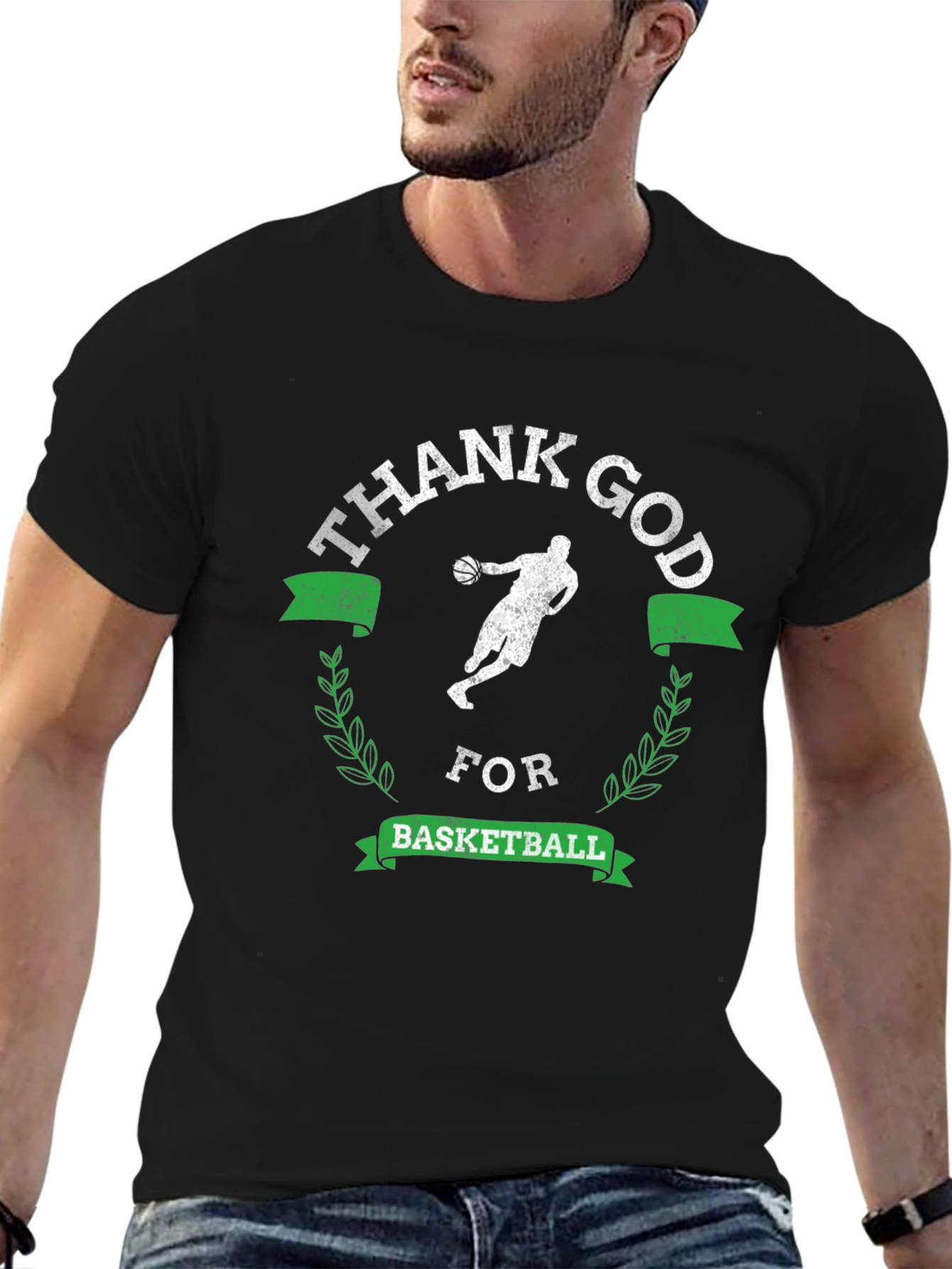 Thank God For Basketball T-Shirt - Black