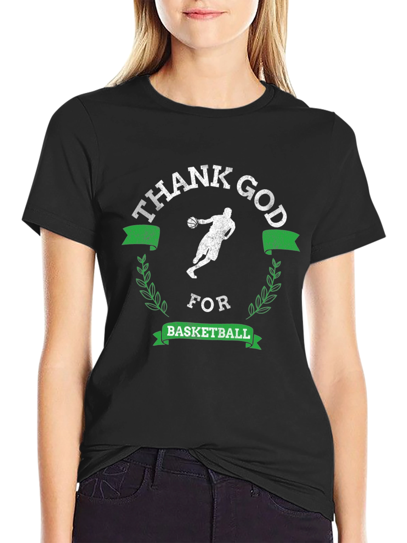 Thank God For Basketball T-Shirt - Black