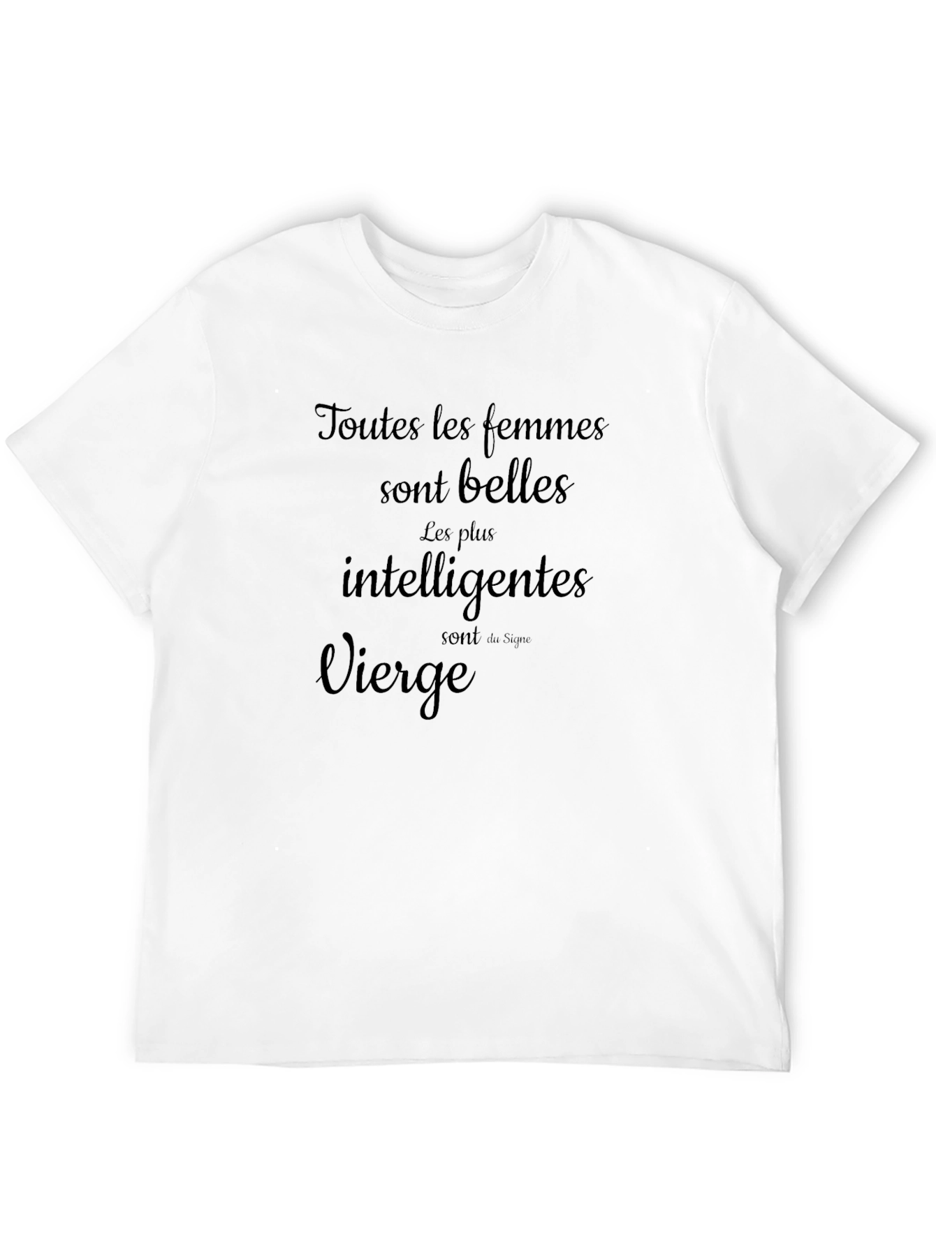 French Virgo Womens T-Shirt - Beautiful & Intelligent