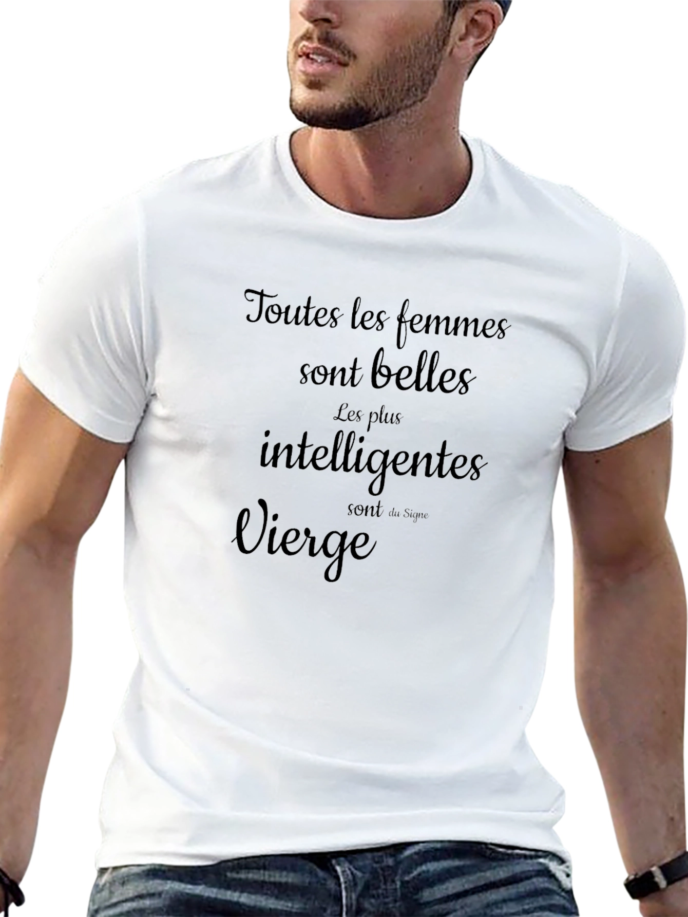 French Virgo Womens T-Shirt - Beautiful & Intelligent