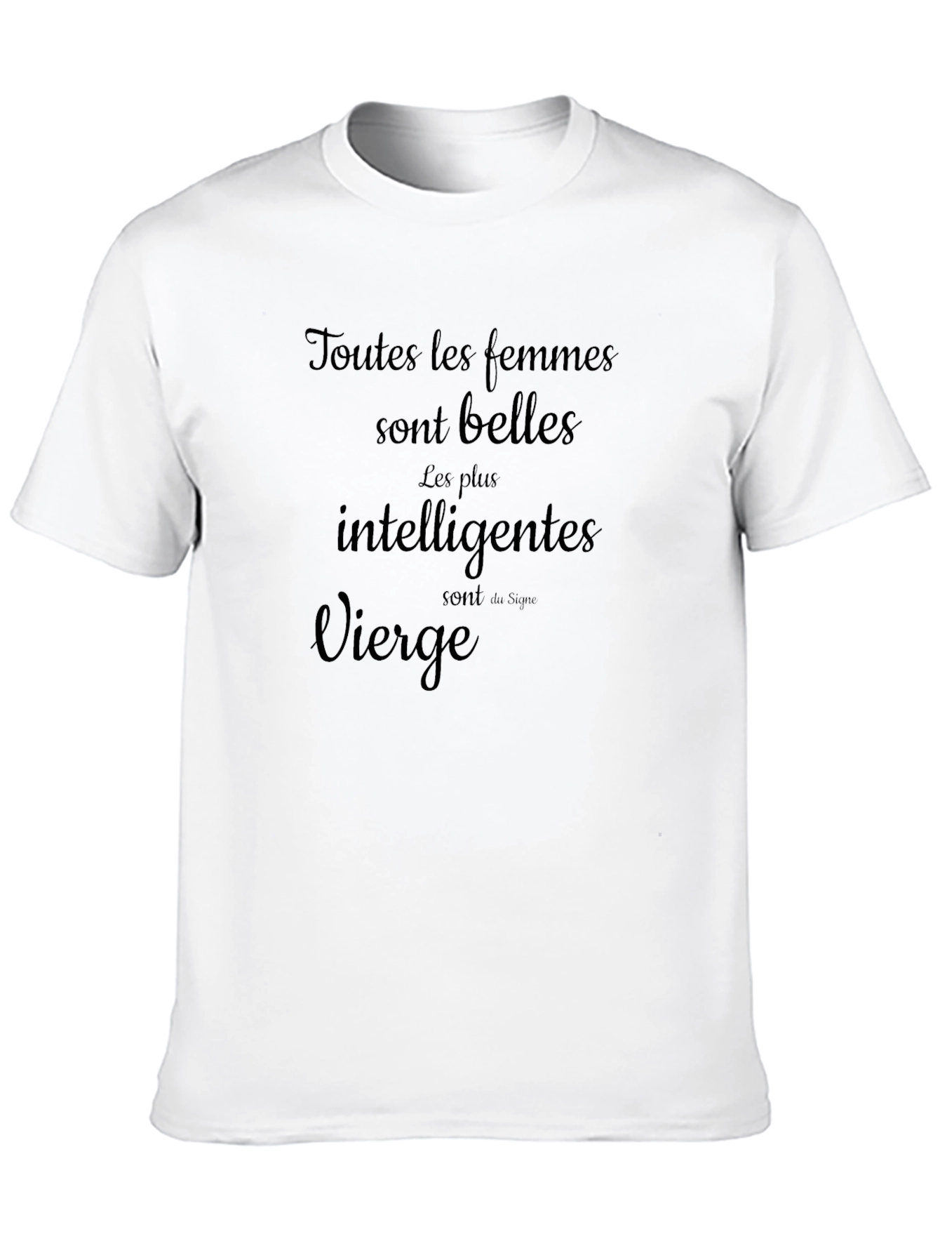 French Virgo Womens T-Shirt - Beautiful & Intelligent