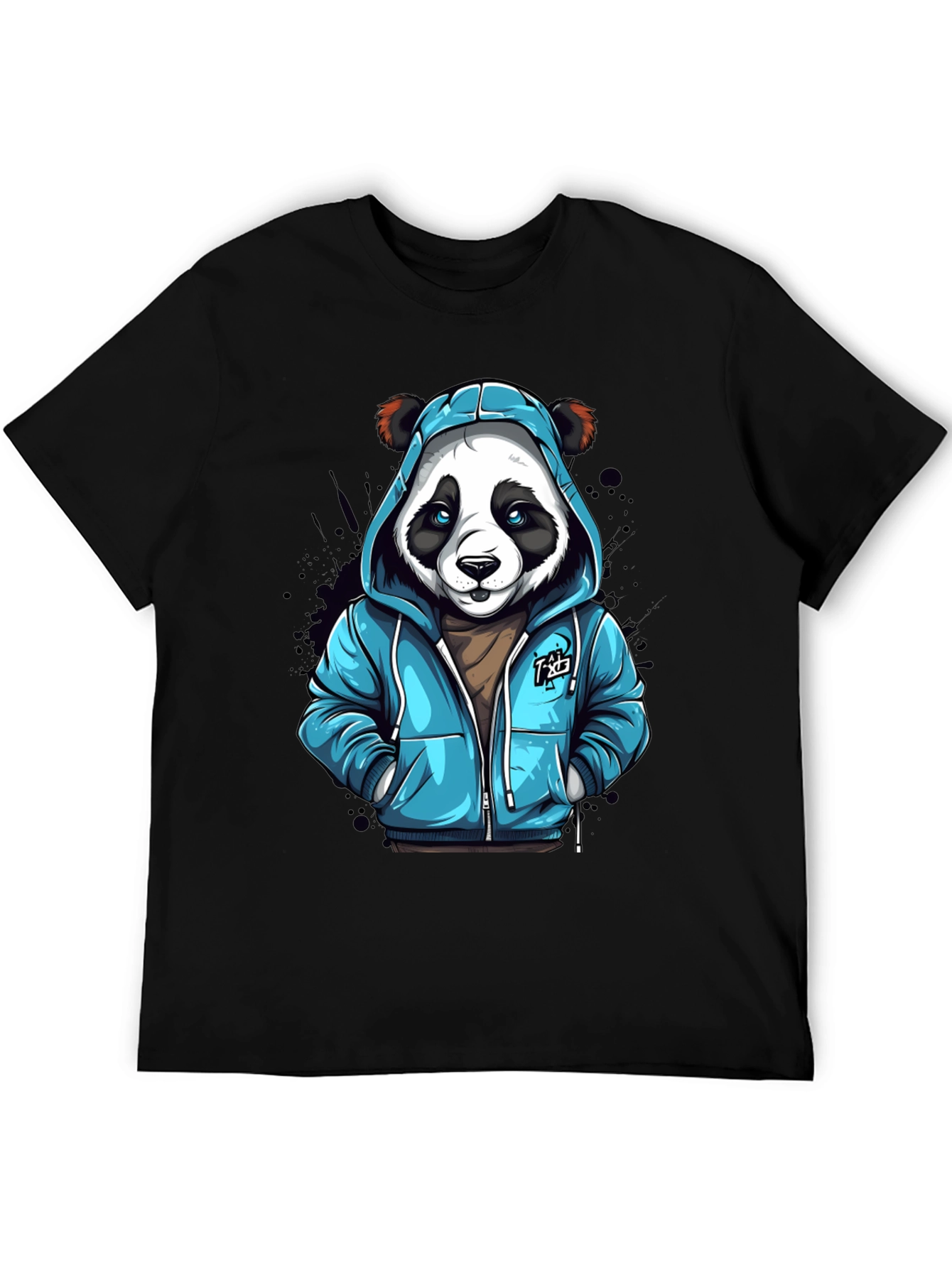 Cool Panda in Hoodie T-Shirt