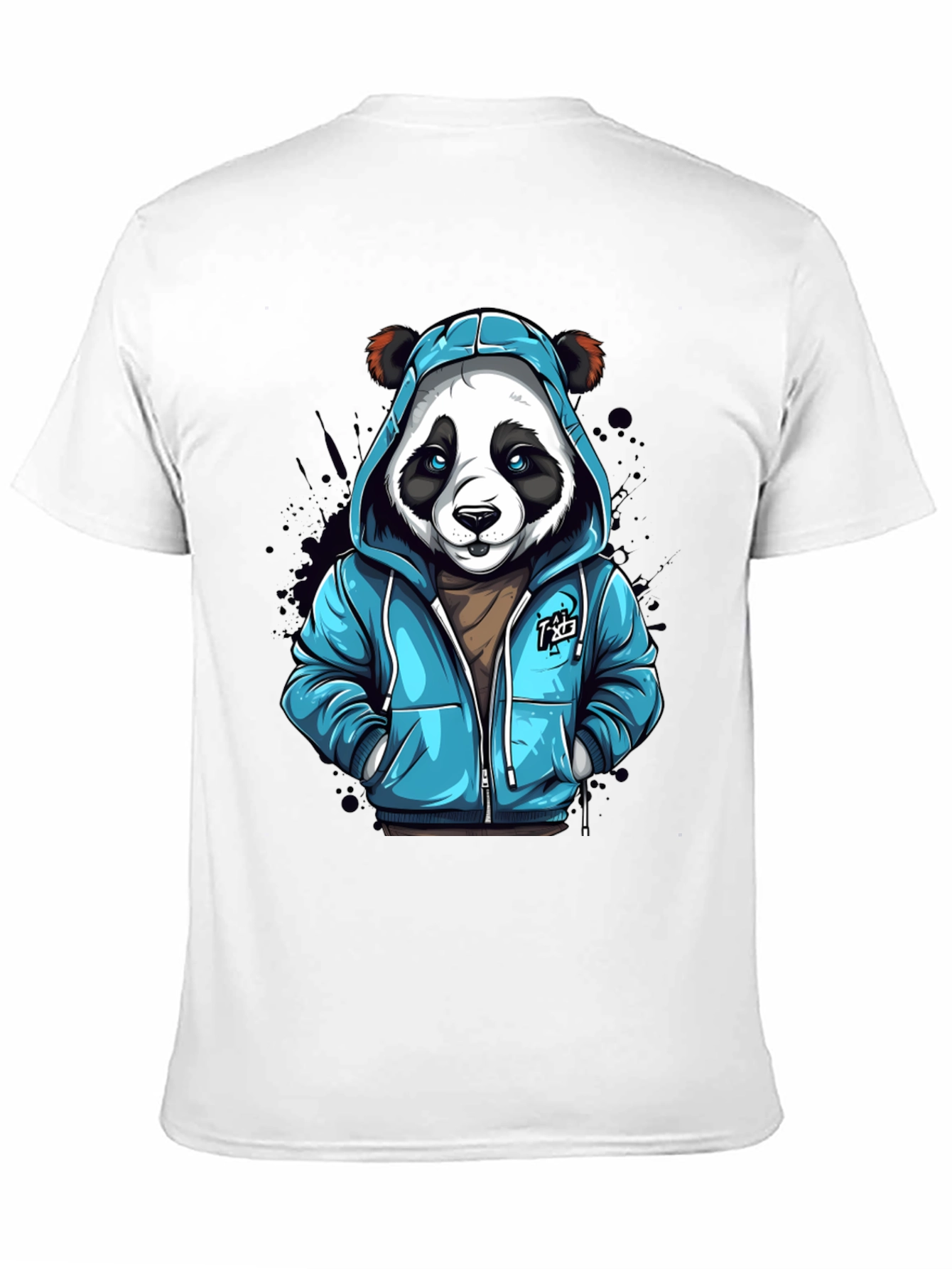 Cool Panda in Hoodie T-Shirt