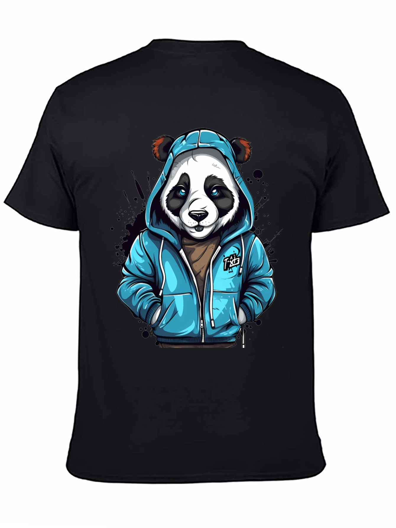 Cool Panda in Hoodie T-Shirt