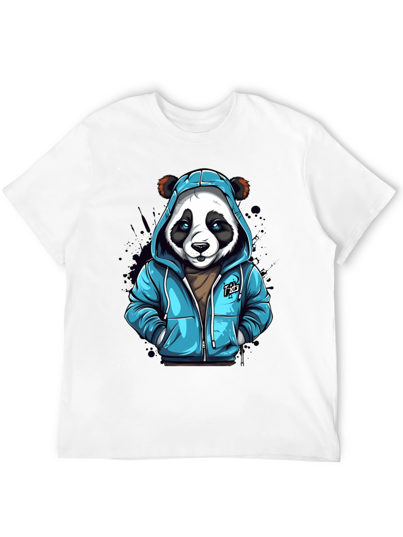 Cool Panda in Hoodie T-Shirt