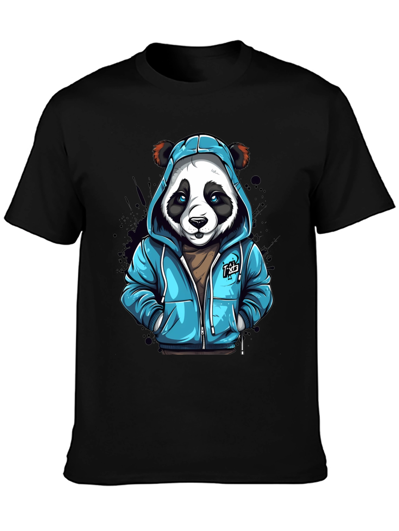 Cool Panda in Hoodie T-Shirt