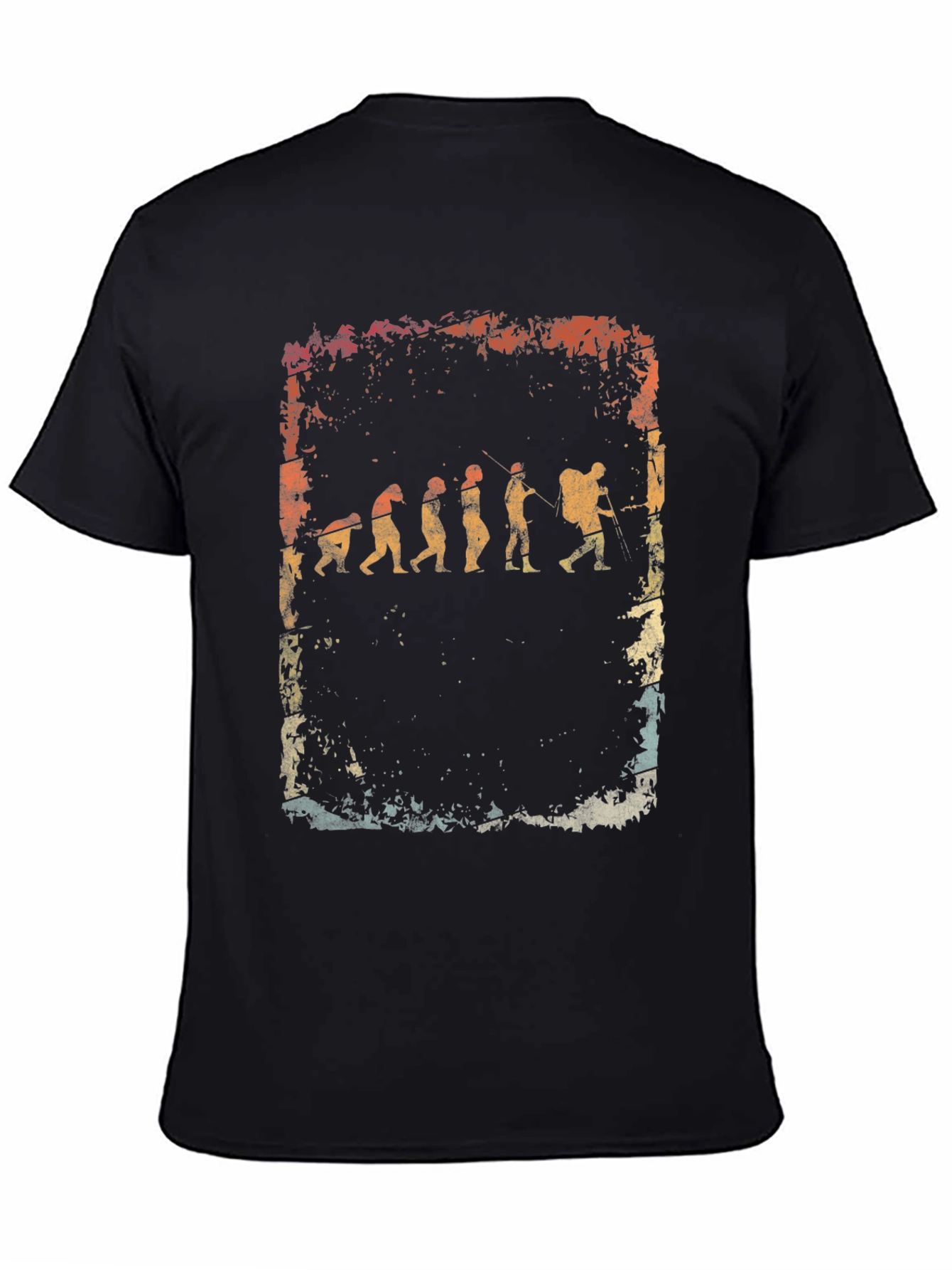 Evolution of Hiker Graphic Tee - Black