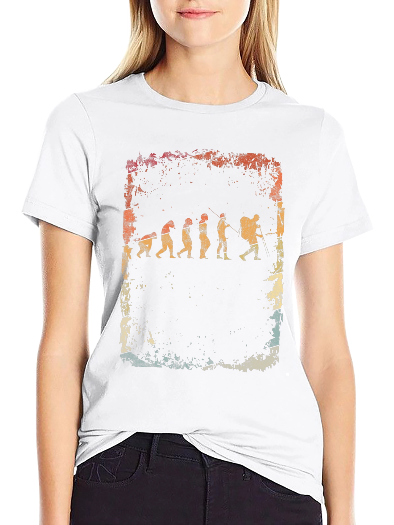 Evolution of Hiker Graphic Tee - Black