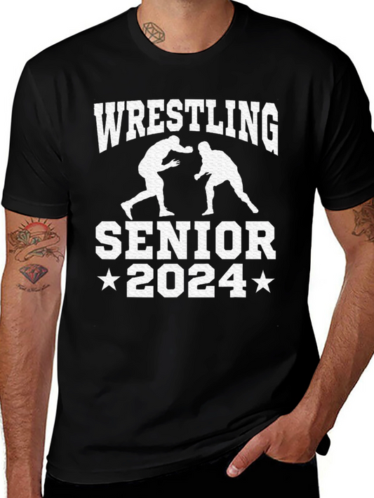 Wrestling Senior 2024 Black T-Shirt