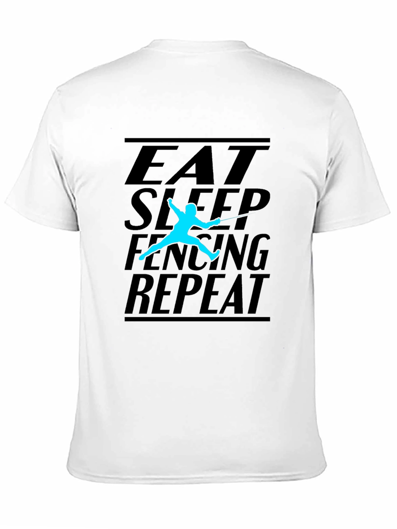 Eat Sleep Fencing Repeat Black T-Shirt