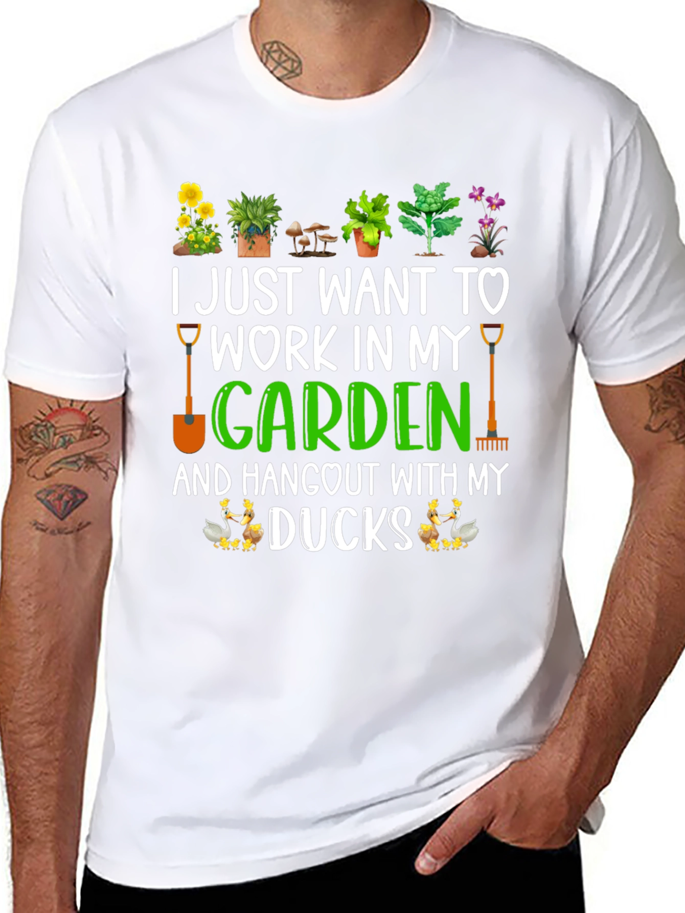 Gardening & Ducks T-Shirt: Work In My Garden!