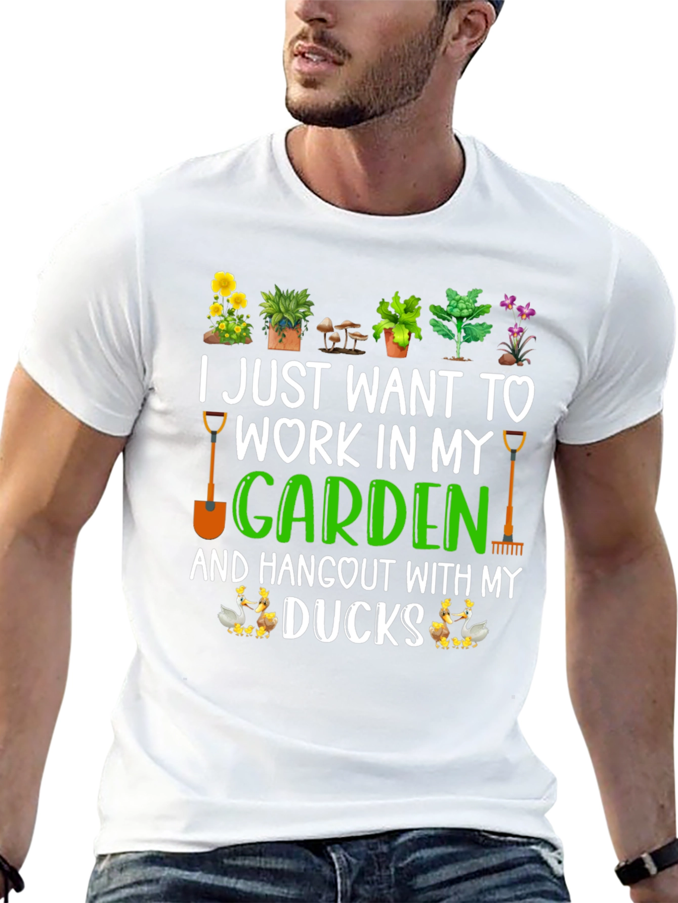 Gardening & Ducks T-Shirt: Work In My Garden!