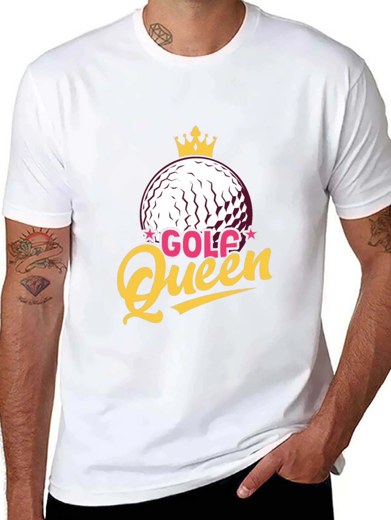 Golf Queen T-Shirt -  Golf Ball Crown Design