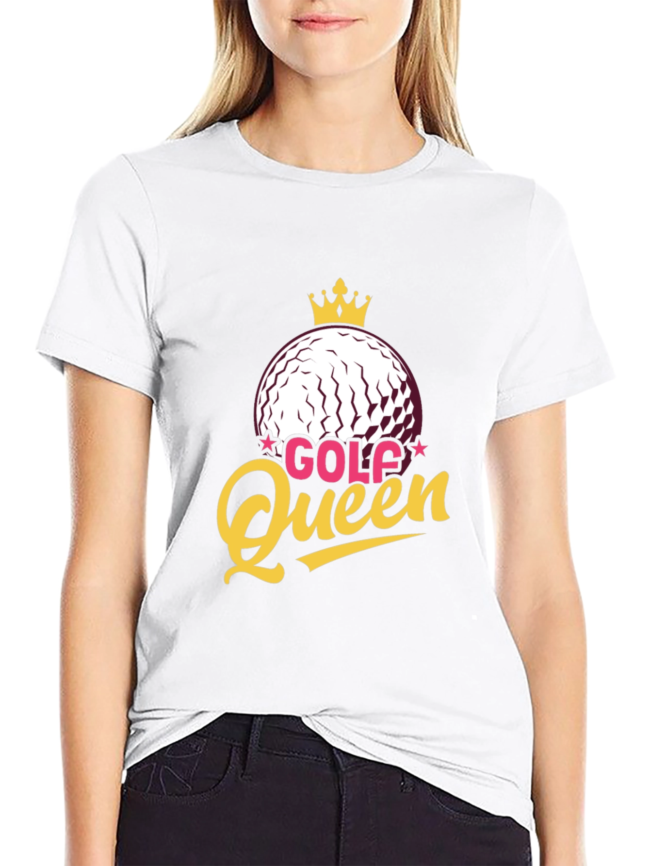 Golf Queen T-Shirt -  Golf Ball Crown Design