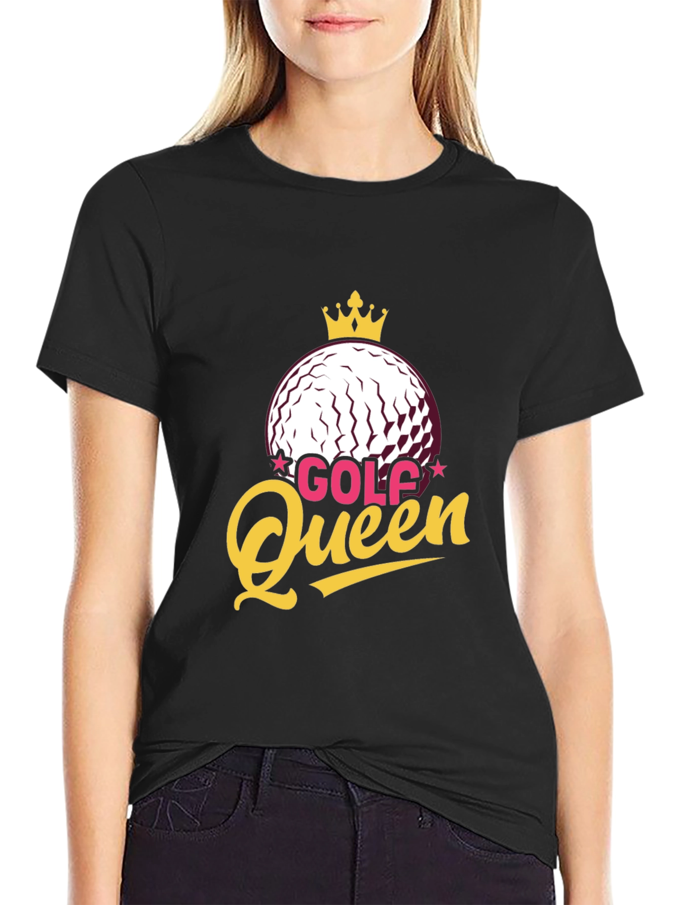 Golf Queen T-Shirt -  Golf Ball Crown Design