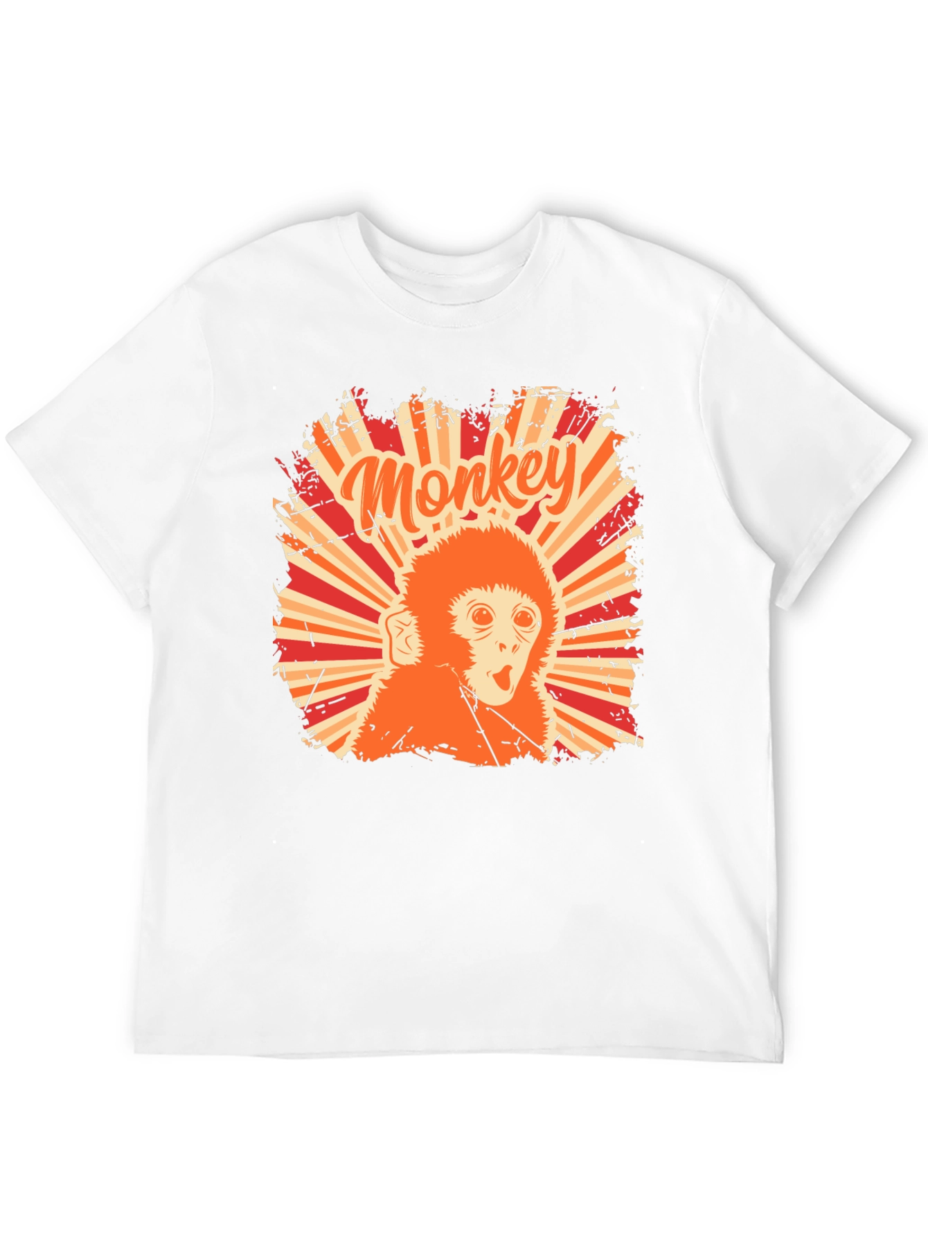 Retro Monkey Graphic T-Shirt - Black