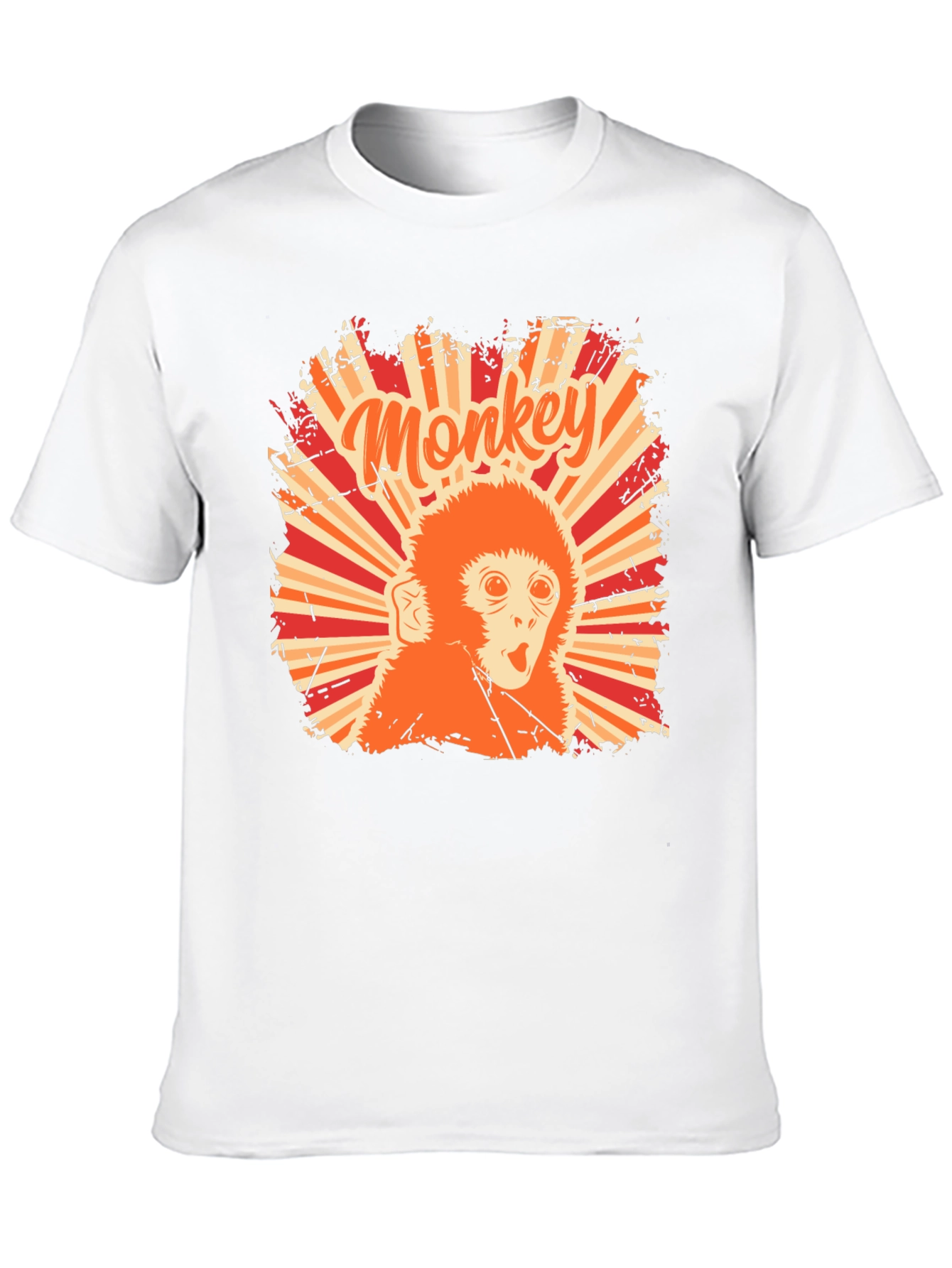 Retro Monkey Graphic T-Shirt - Black