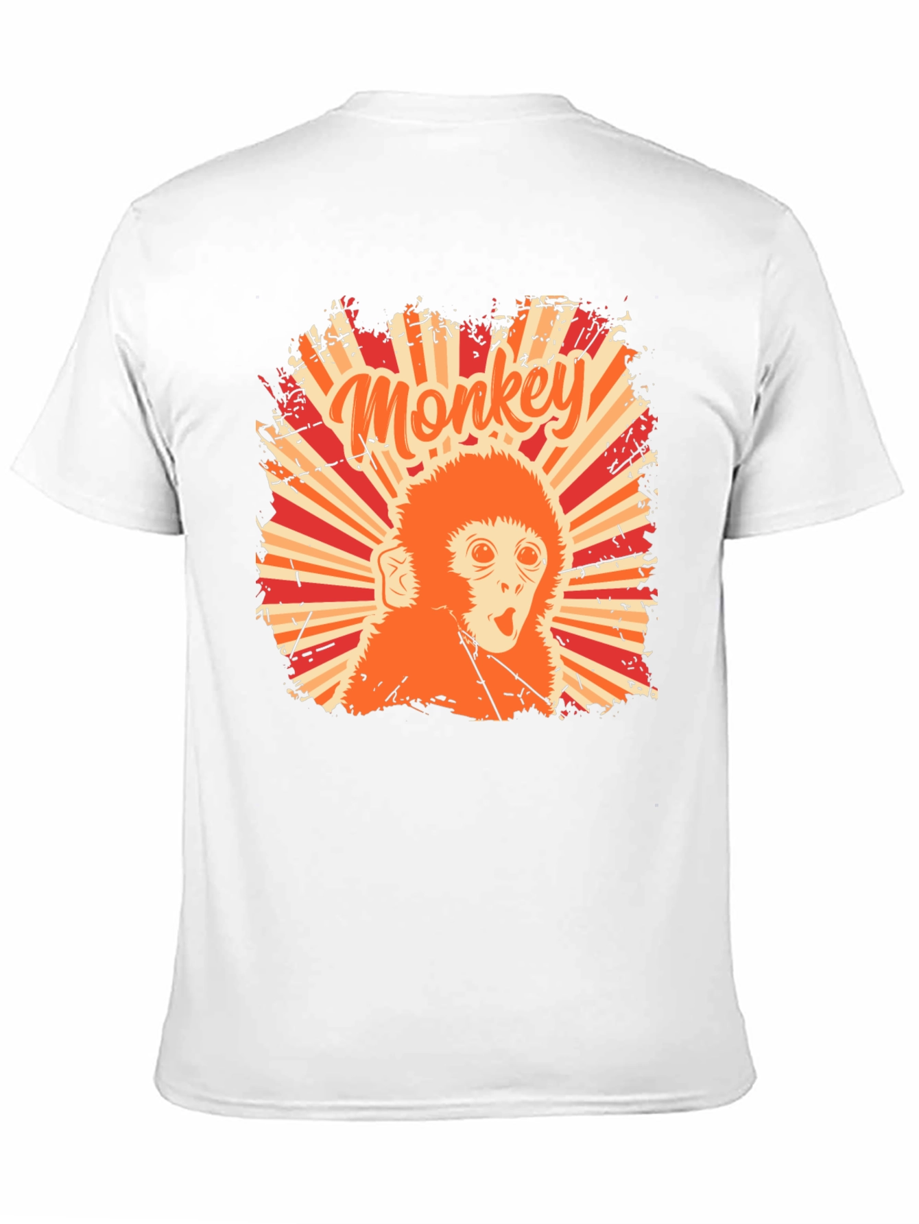 Retro Monkey Graphic T-Shirt - Black