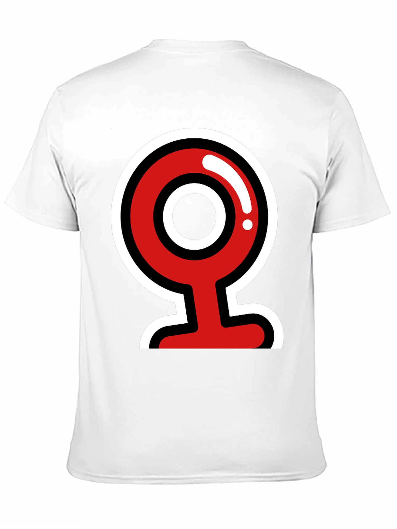 Bold Graphic Tee - Red & White Camera