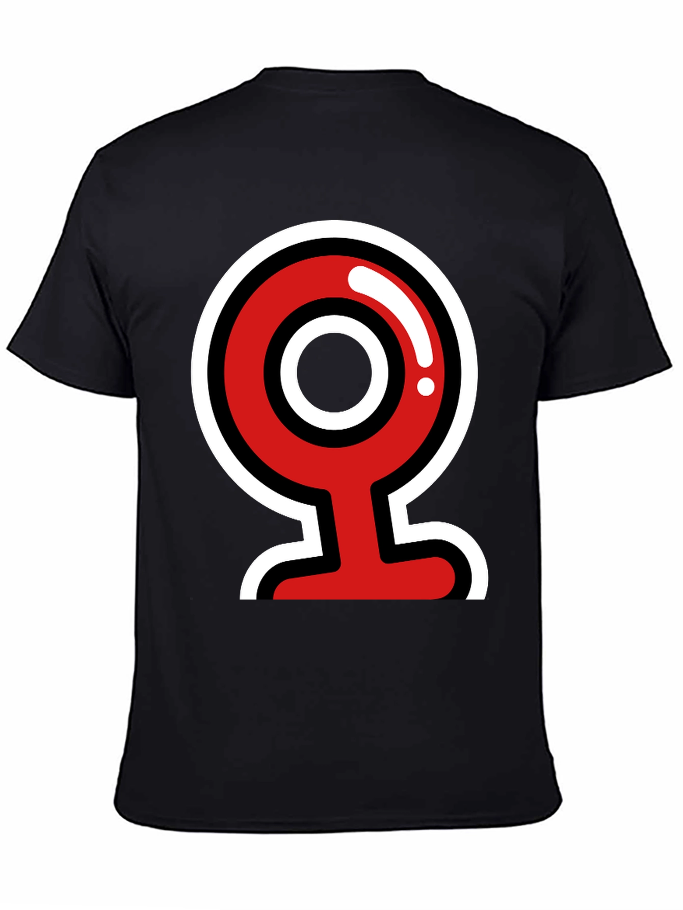 Bold Graphic Tee - Red & White Camera