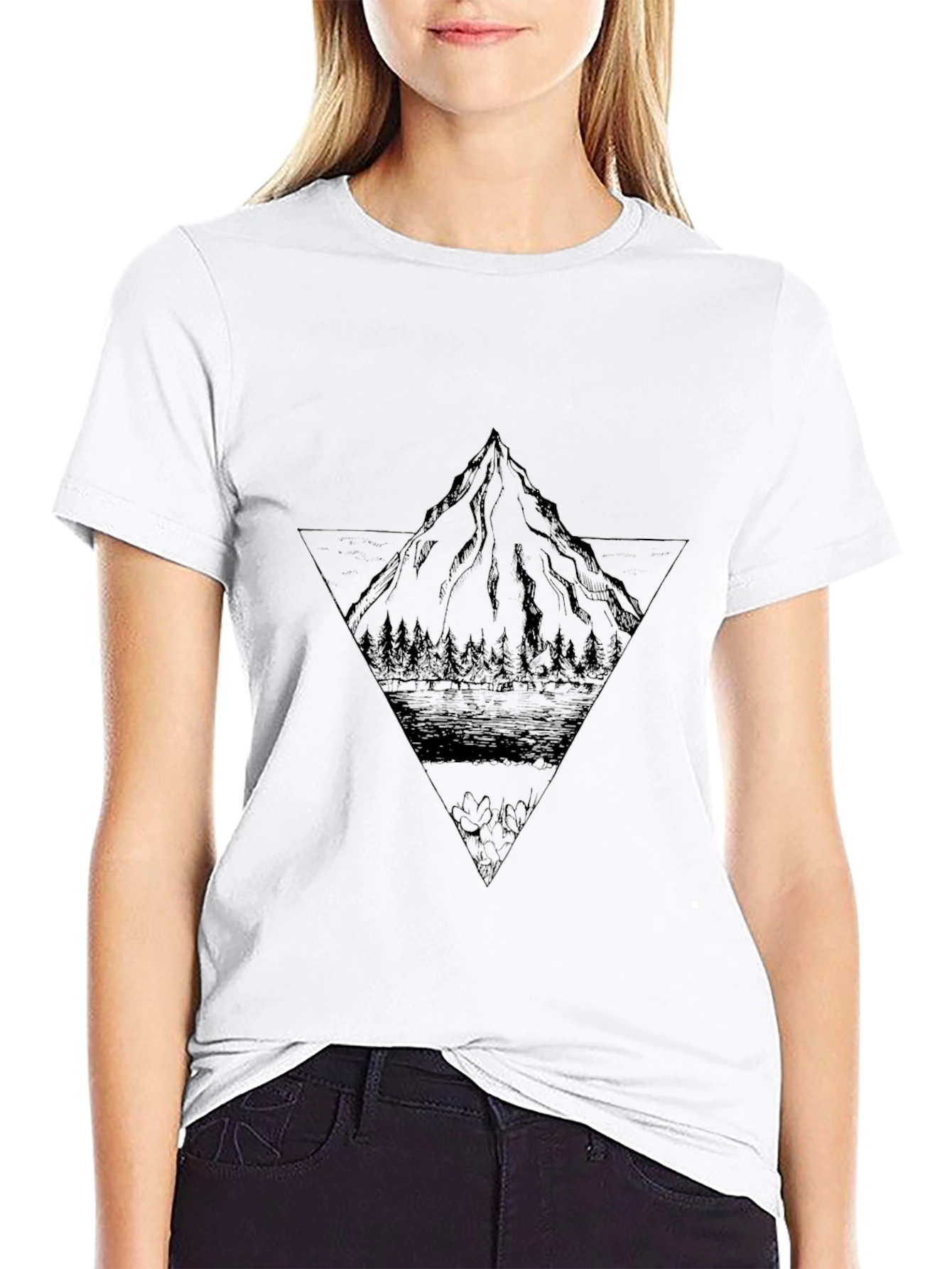 Mountain Graphic Black Tee