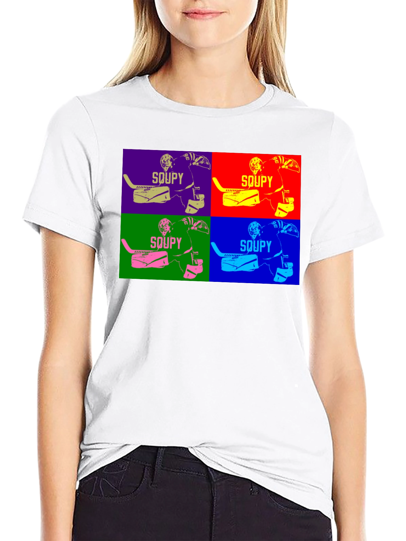 Soupy Hockey Goalie Pop Art T-Shirt