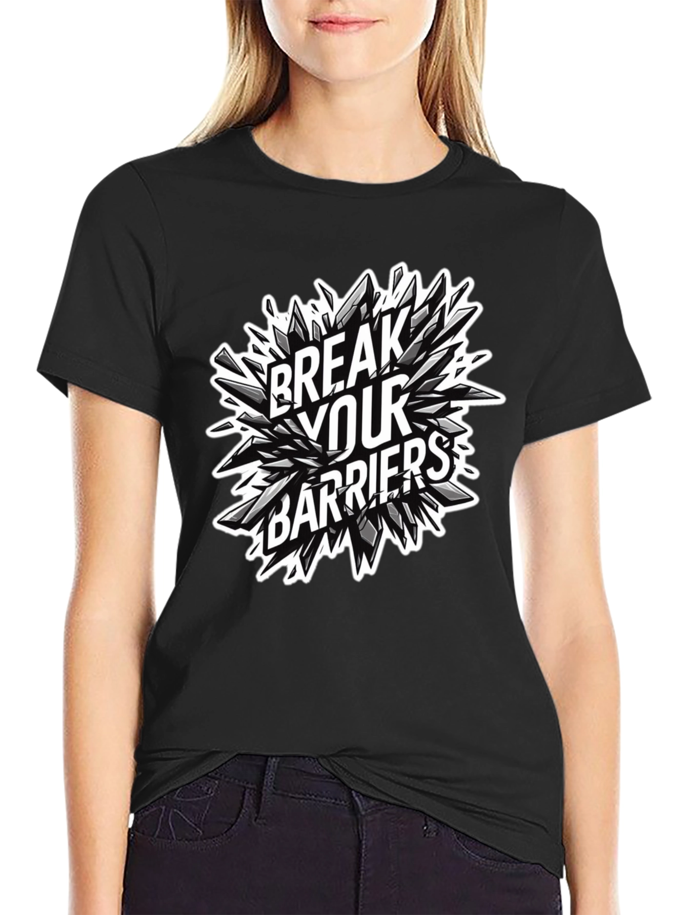 Break Your Barriers Graphic Tee - Black