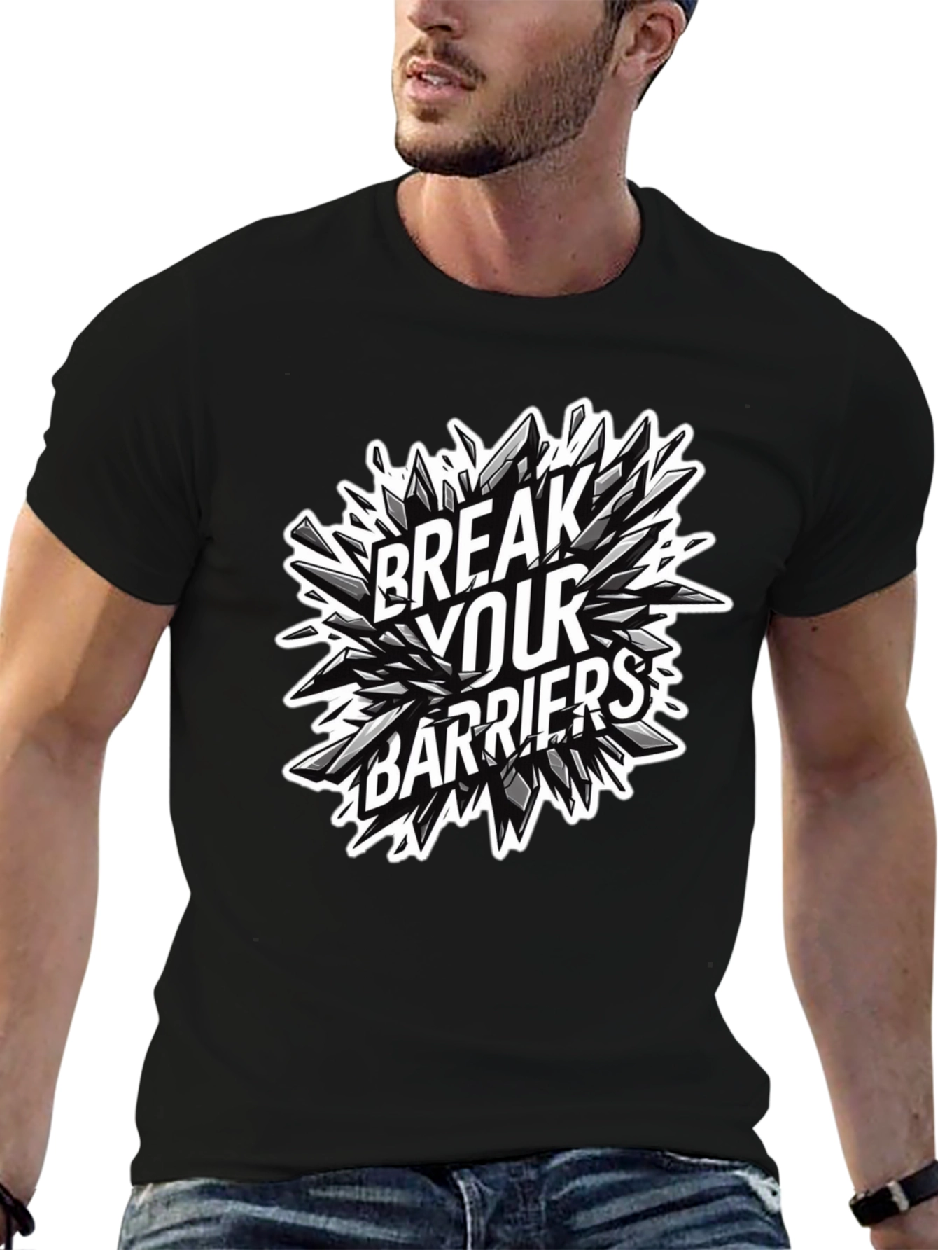 Break Your Barriers Graphic Tee - Black