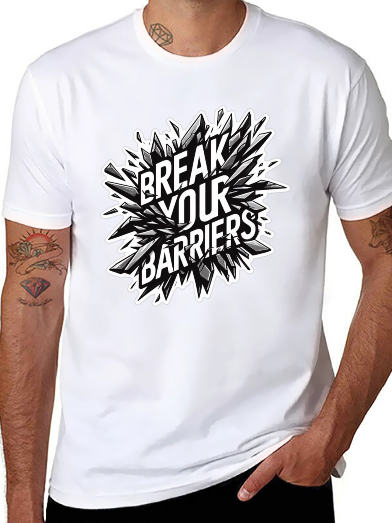 Break Your Barriers Graphic Tee - Black