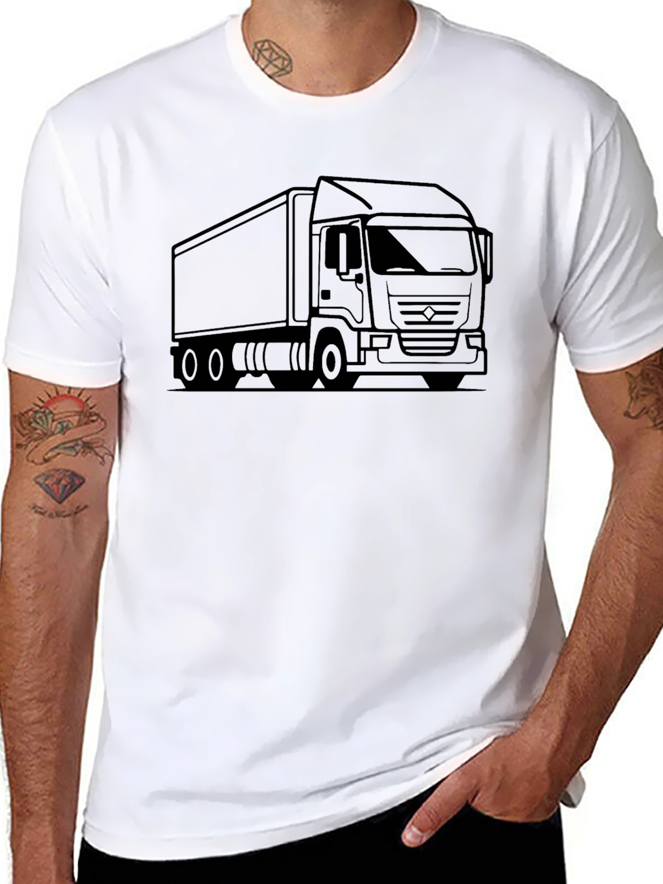 Truck Graphic T-Shirt - Black