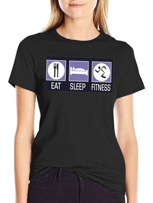 Eat Sleep Fitness Graphic T-Shirt