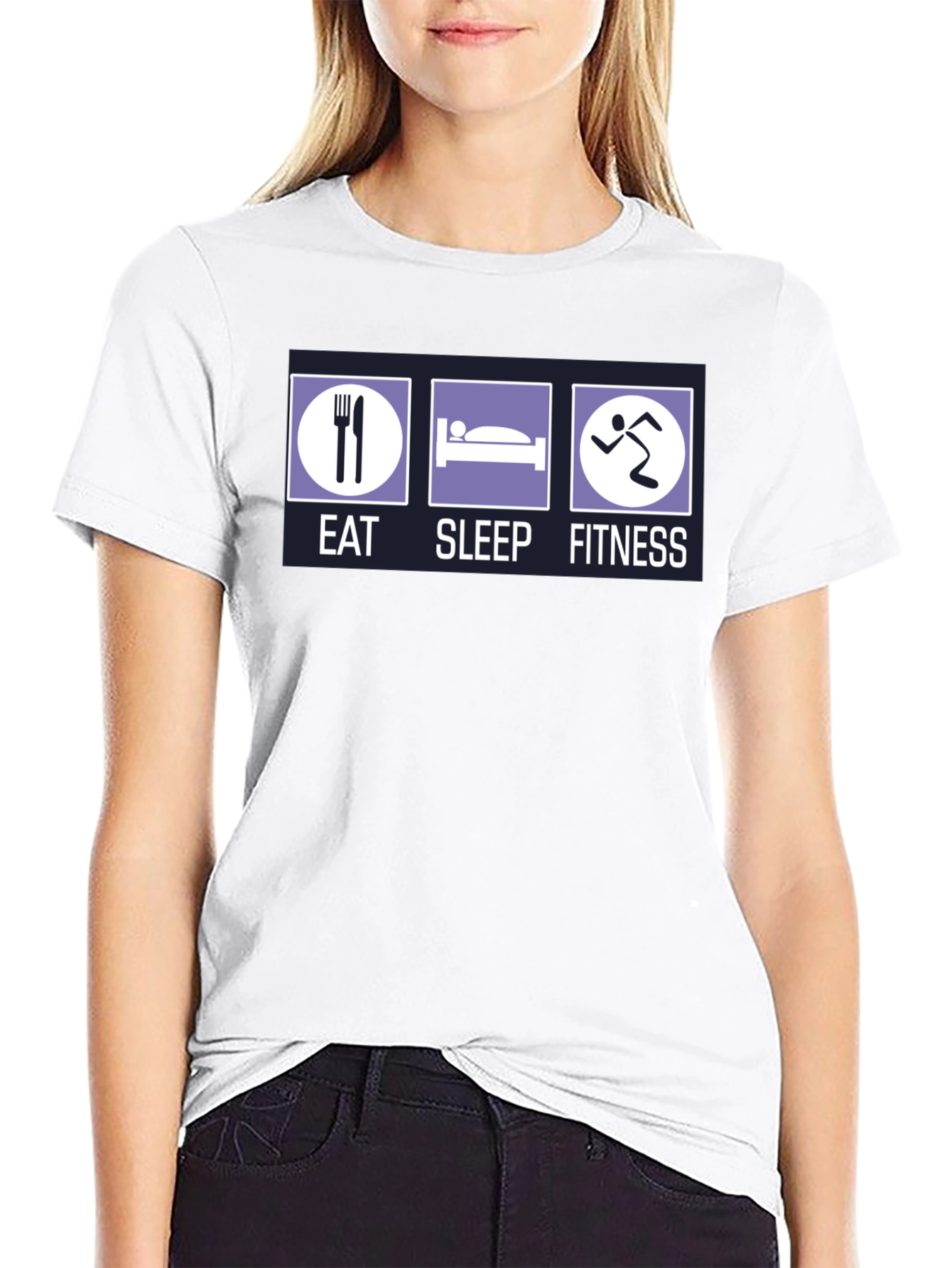 Eat Sleep Fitness Graphic T-Shirt