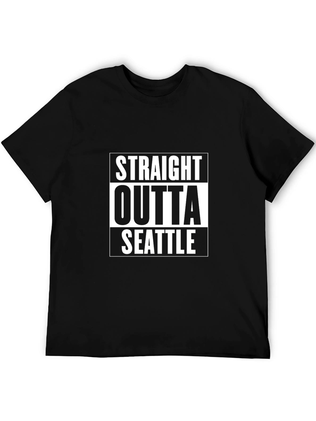 Straight Outta Seattle Black T-Shirt