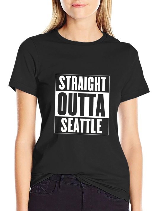 Straight Outta Seattle Black T-Shirt