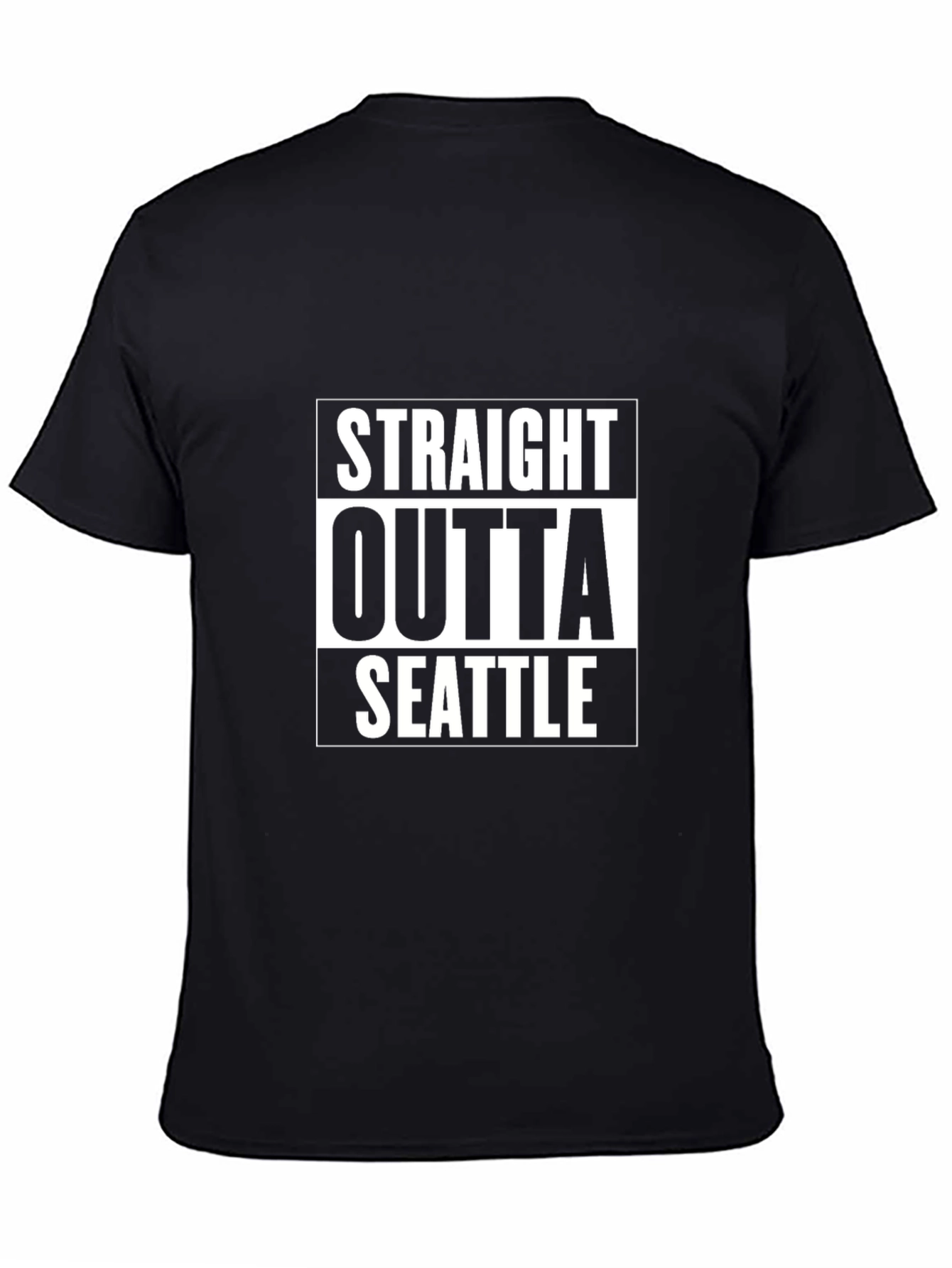 Straight Outta Seattle Black T-Shirt