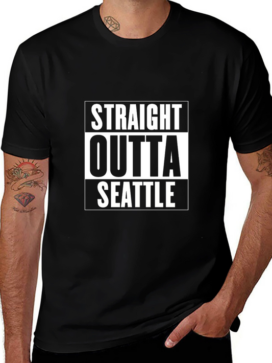 Straight Outta Seattle Black T-Shirt