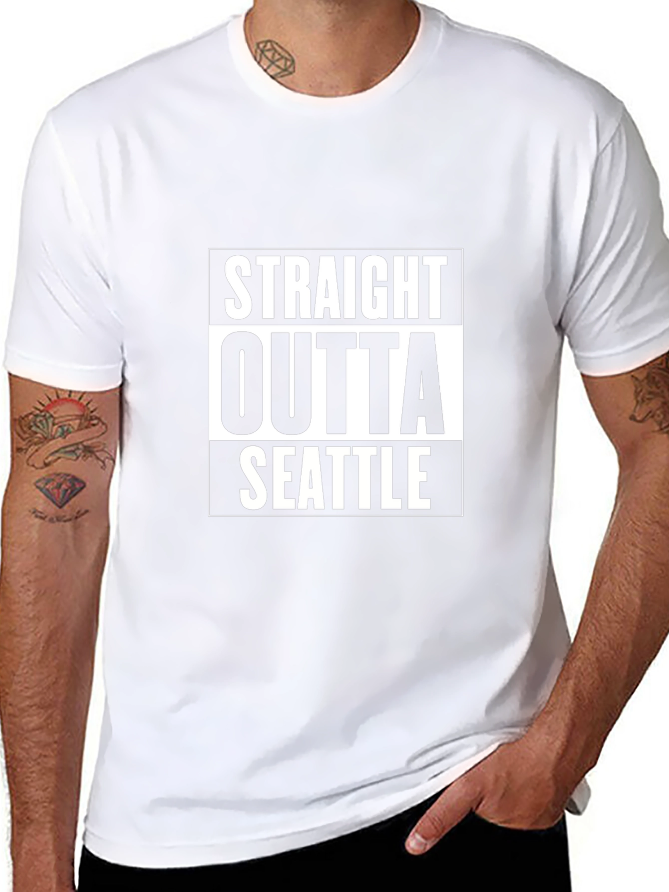 Straight Outta Seattle Black T-Shirt