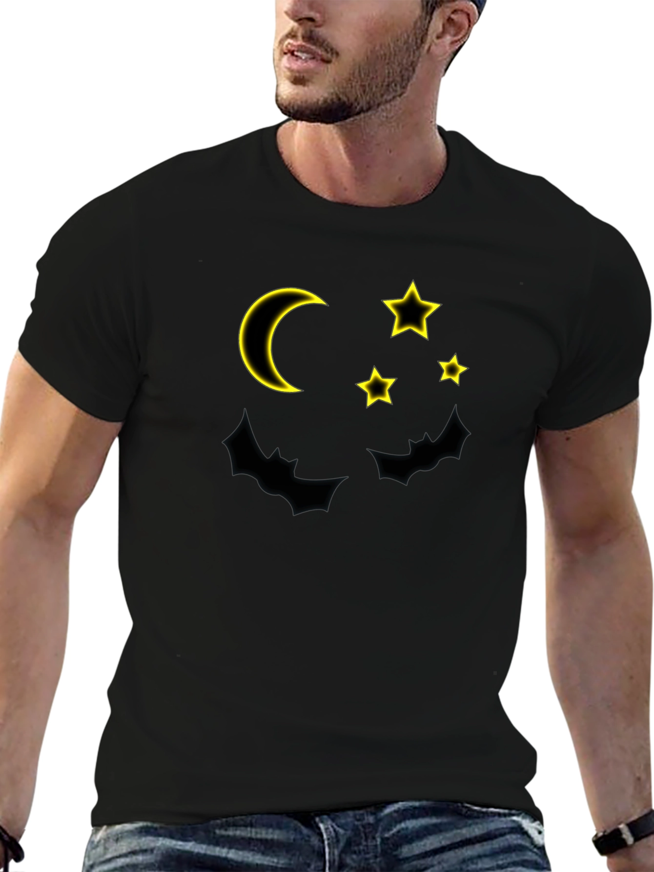 Moon & Stars Black Graphic Tee