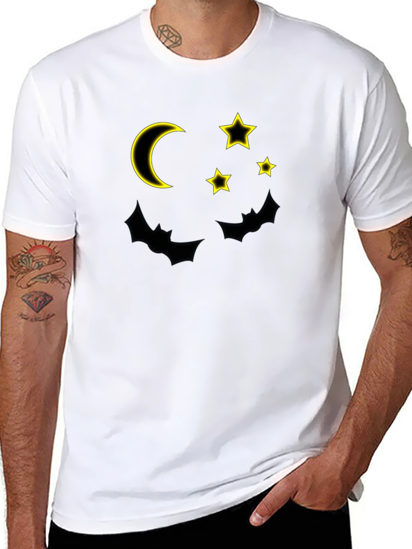 Moon & Stars Black Graphic Tee