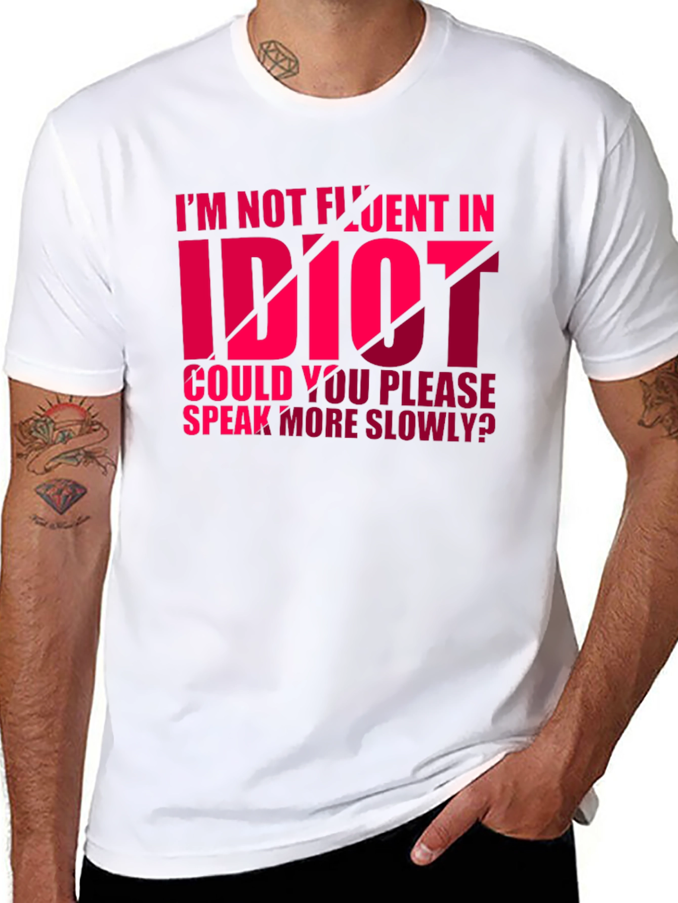 Funny Idiot Graphic T-Shirt