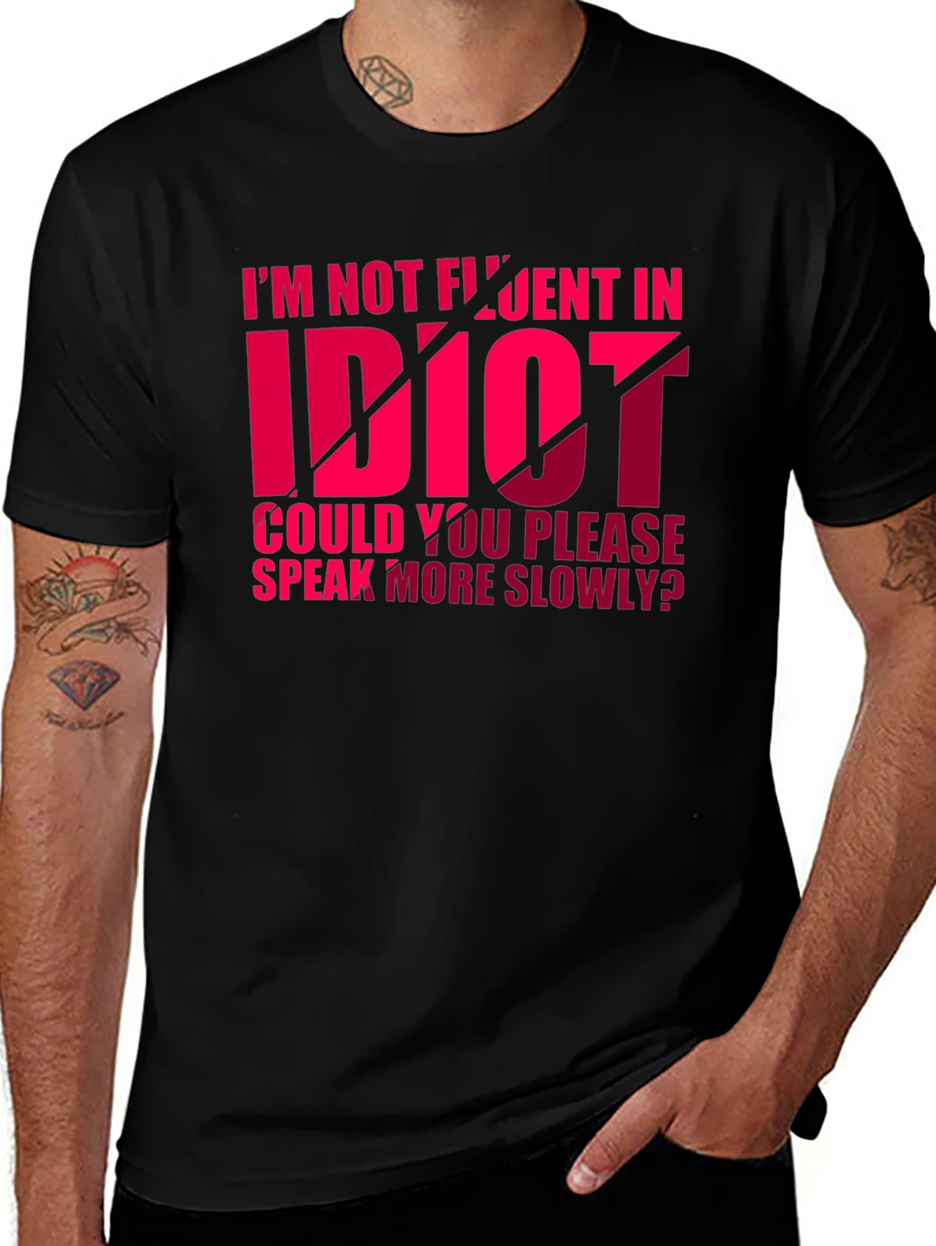 Funny Idiot Graphic T-Shirt