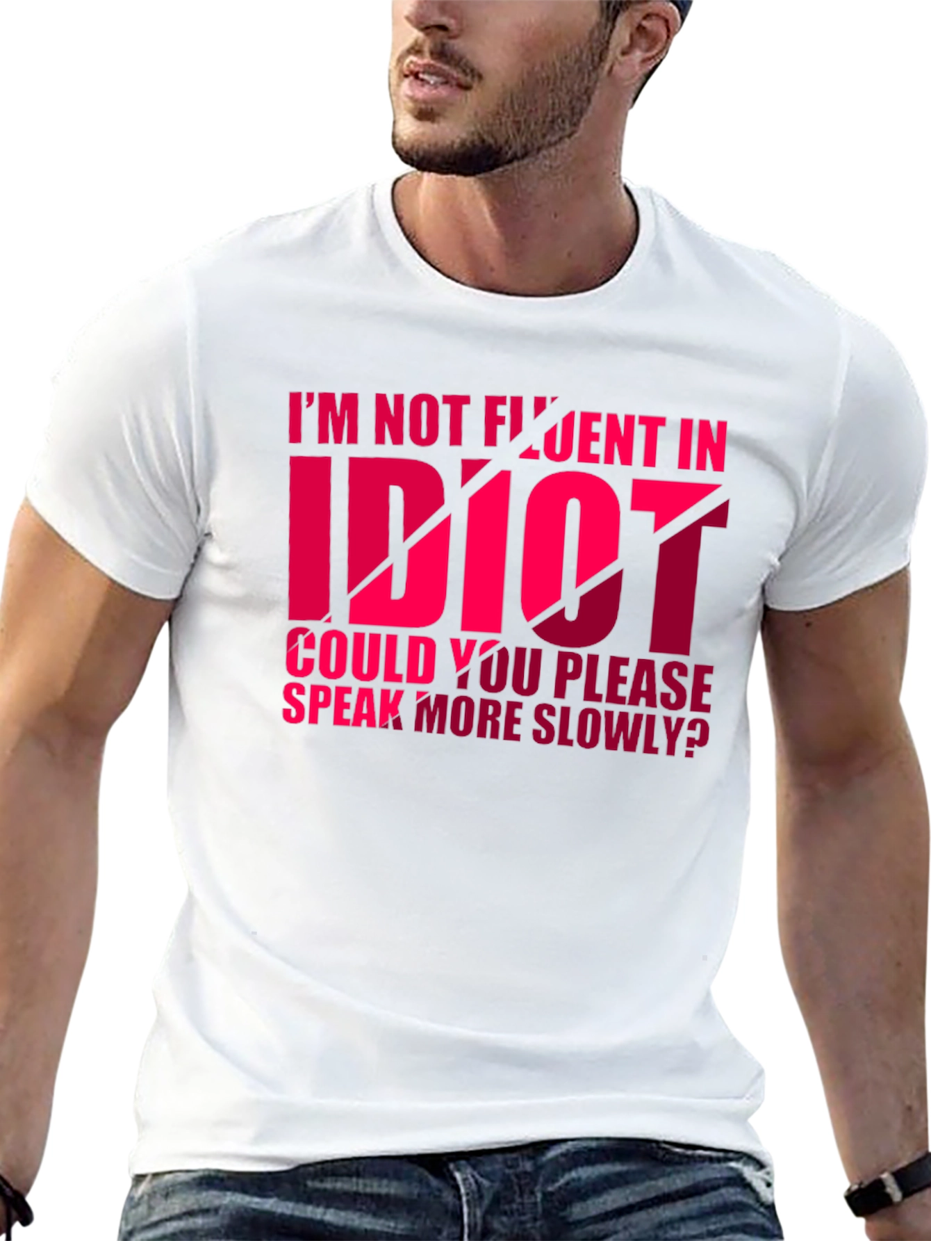 Funny Idiot Graphic T-Shirt