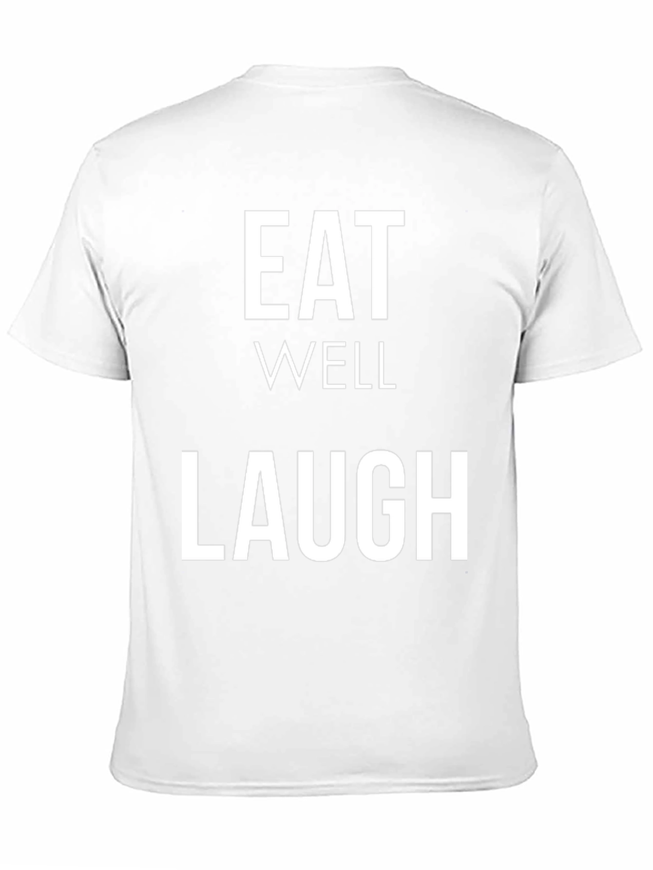 Eat Well Laugh Often Black Graphic Tee