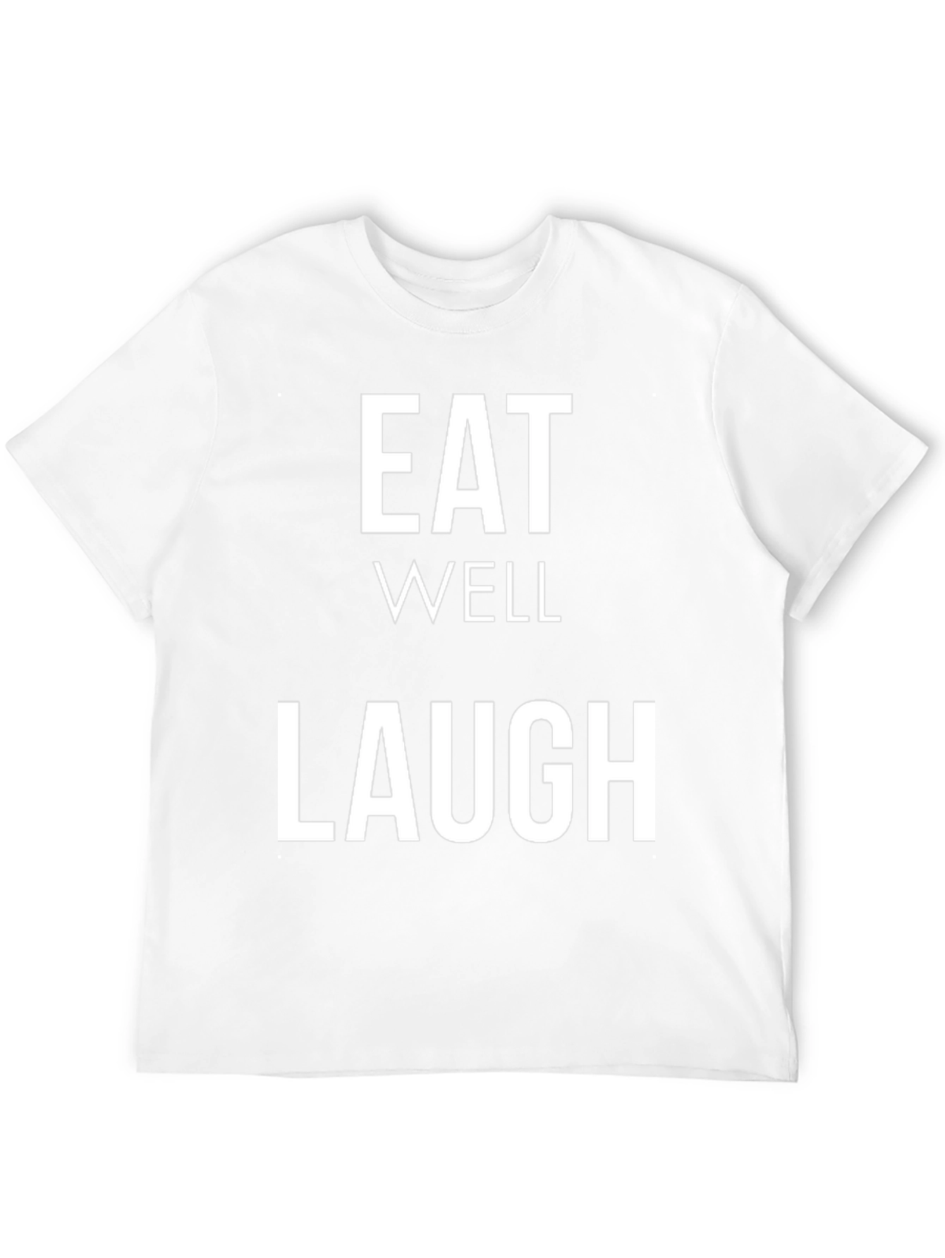 Eat Well Laugh Often Black Graphic Tee