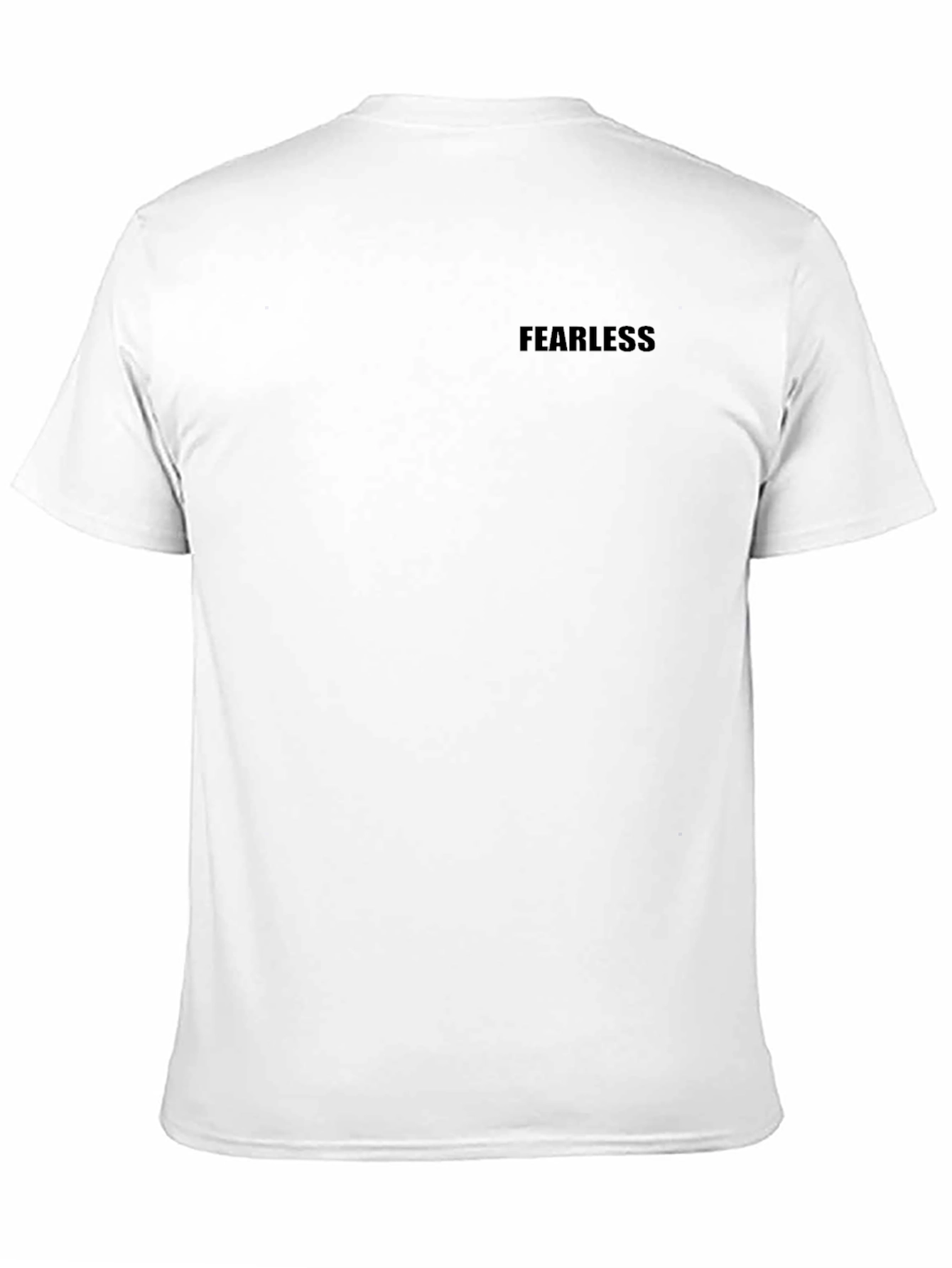 Mens Fearless Black Crewneck T-Shirt
