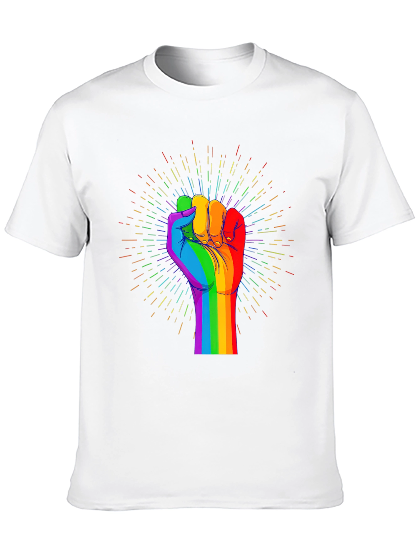 Rainbow Fist Pride T-Shirt - Express Yourself