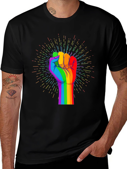 Rainbow Fist Pride T-Shirt - Express Yourself