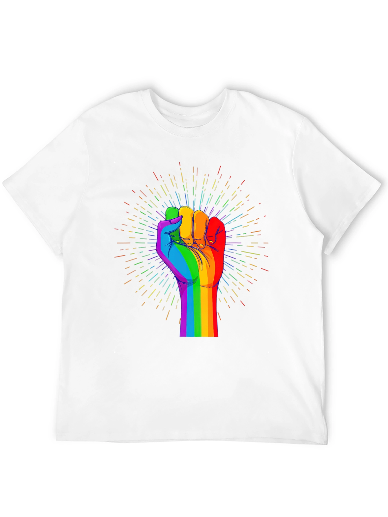 Rainbow Fist Pride T-Shirt - Express Yourself