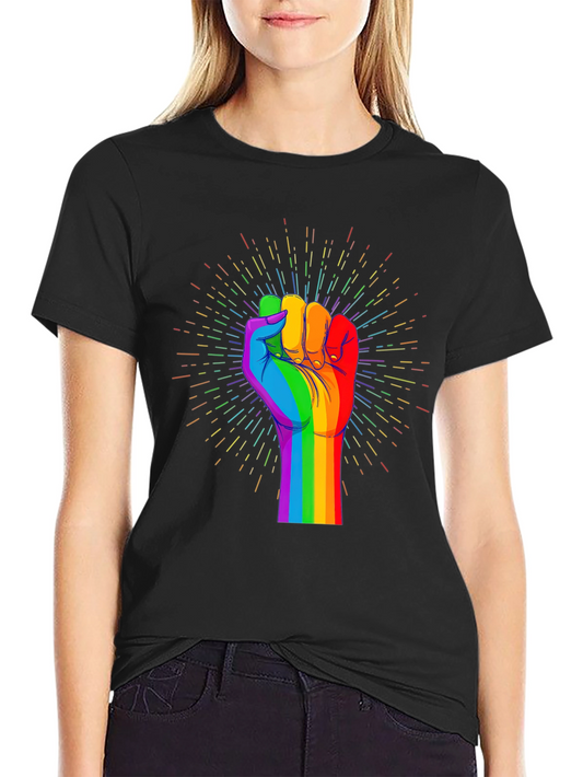 Rainbow Fist Pride T-Shirt - Express Yourself