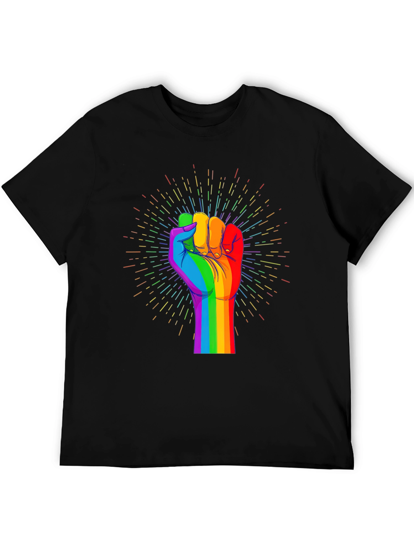 Rainbow Fist Pride T-Shirt - Express Yourself